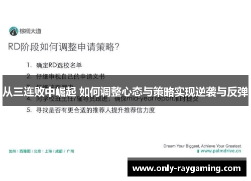 从三连败中崛起 如何调整心态与策略实现逆袭与反弹